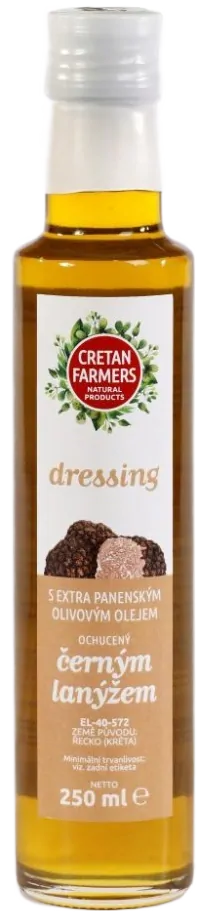 CRETAN FARMERS Dressing s extra panenským olivovým olejem Černý lanýž 250 ml