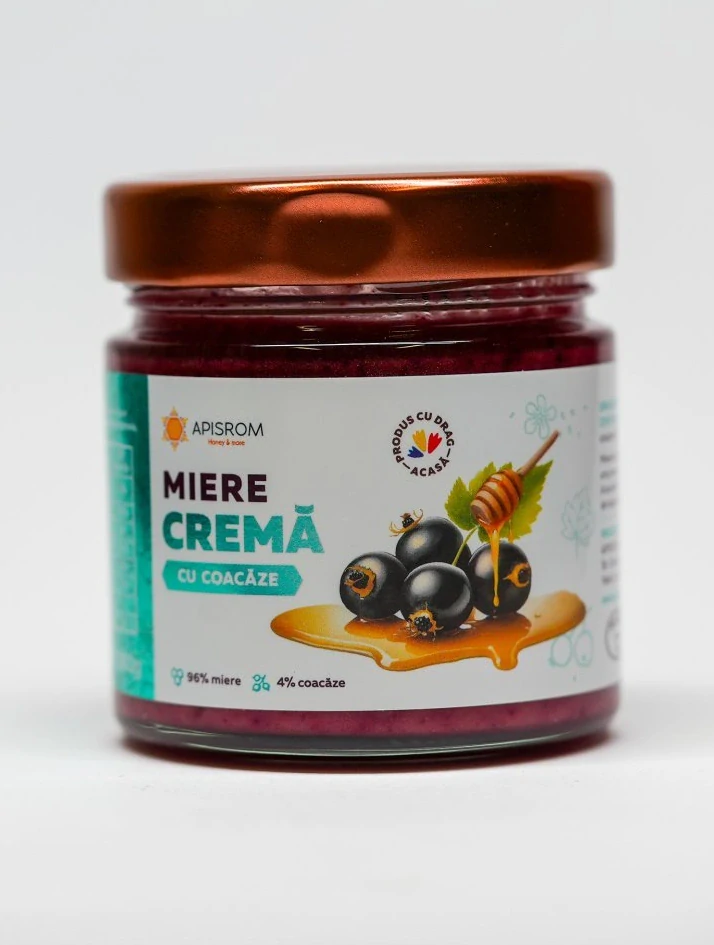 Apisrom Med krémový s černým rybízem, 280 g